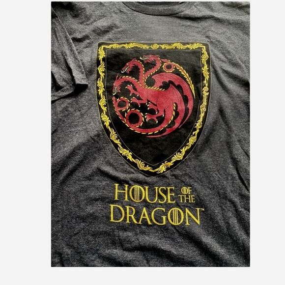 Games of Thrones Men's Size S House Of The The Dragon T-Shirt Gray New - Picture 3 of 6